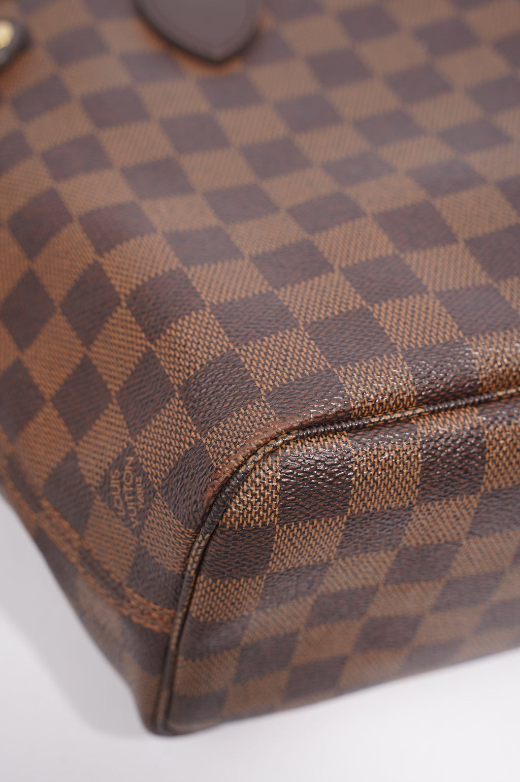 Louis Vuitton Womens Neverfull Bag Damier Ebene Canvas PM