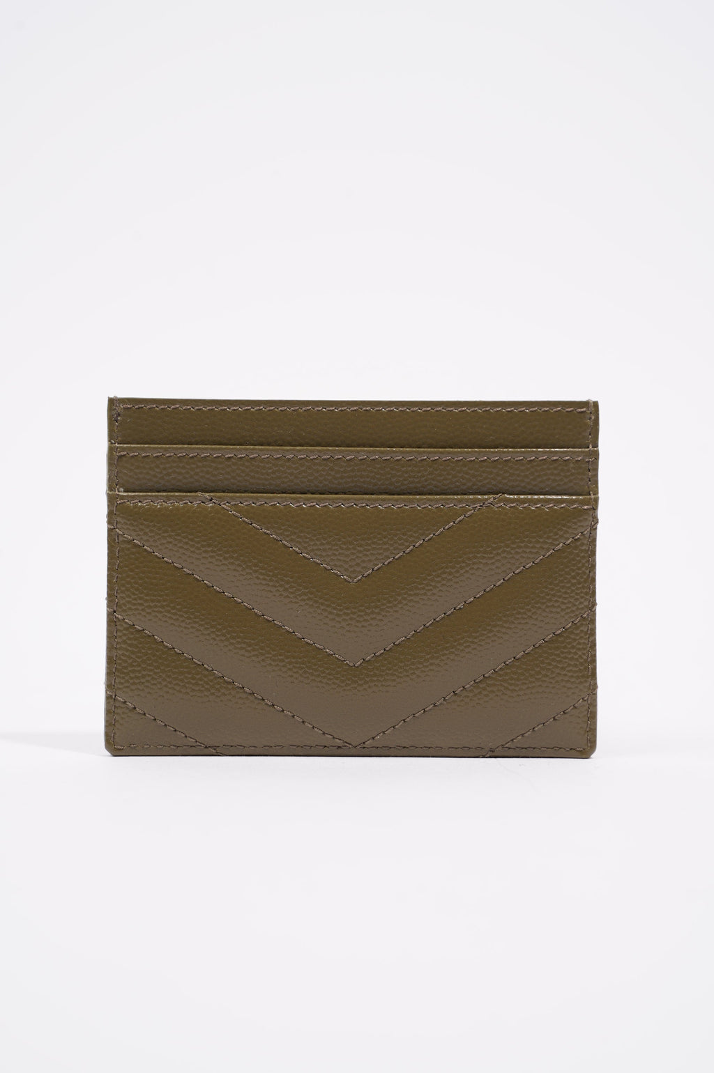 Saint Laurent Womens Card Holder Khaki