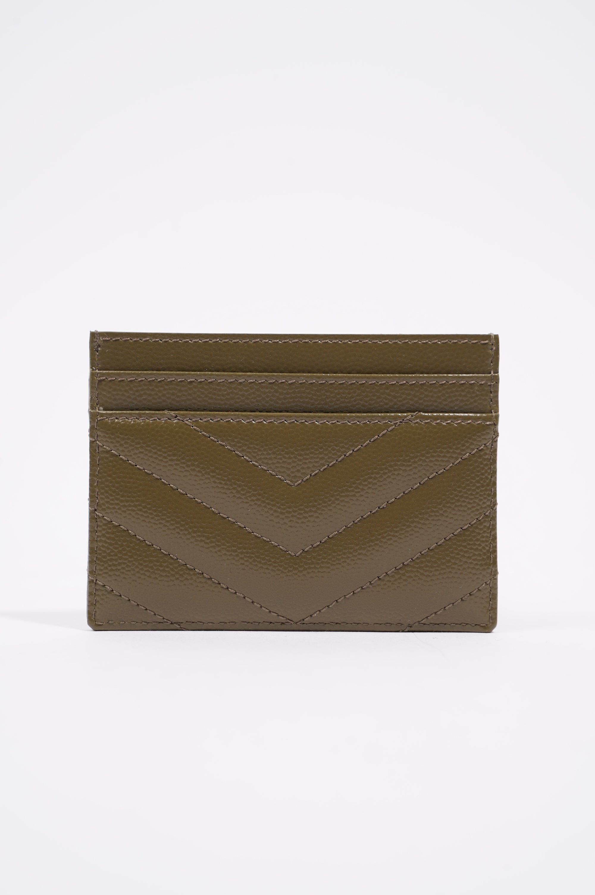 Saint Laurent Womens Card Holder Khaki