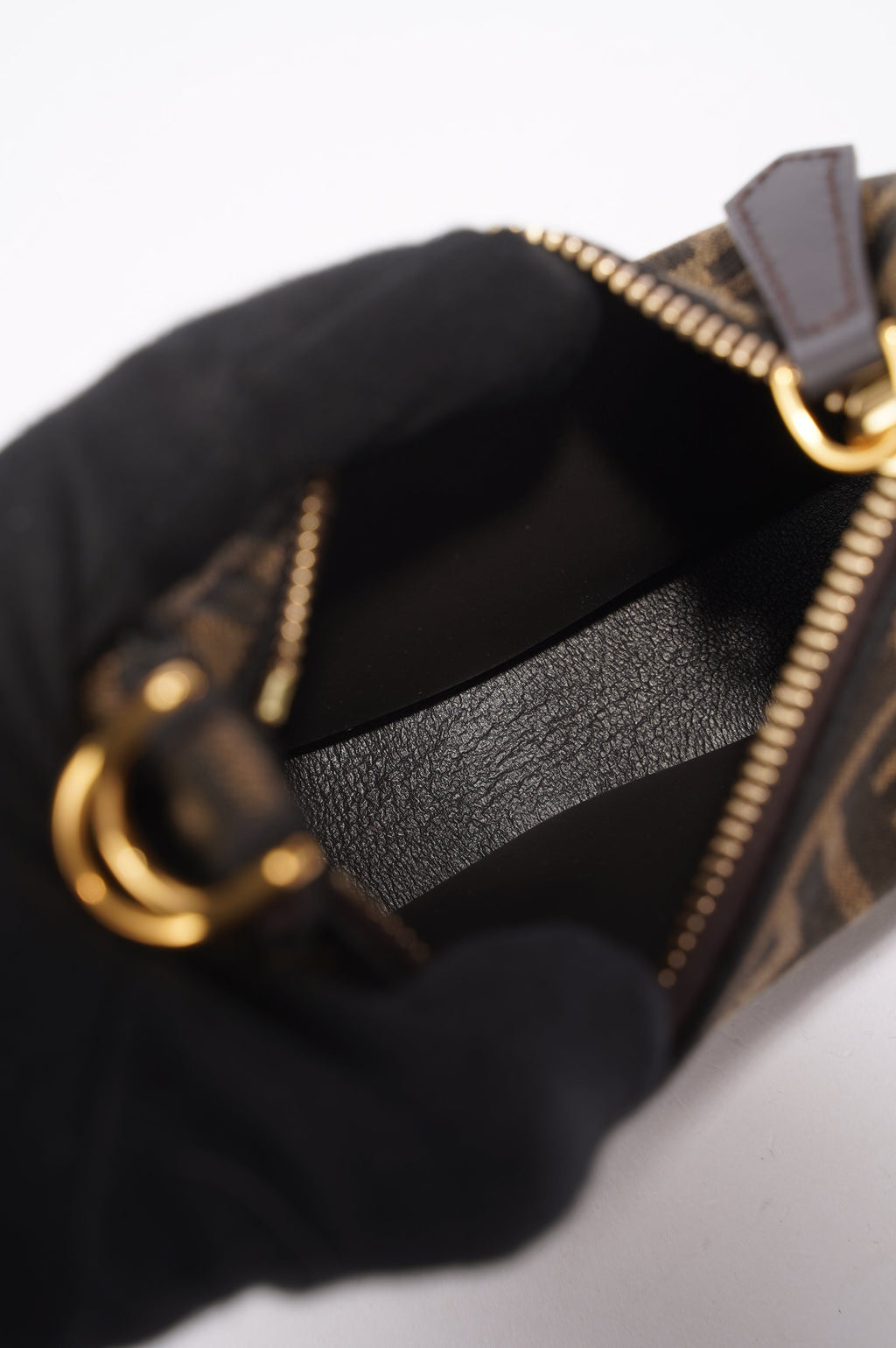 Fendi Womens Fendigraphy Bag Monogram Canvas Nano