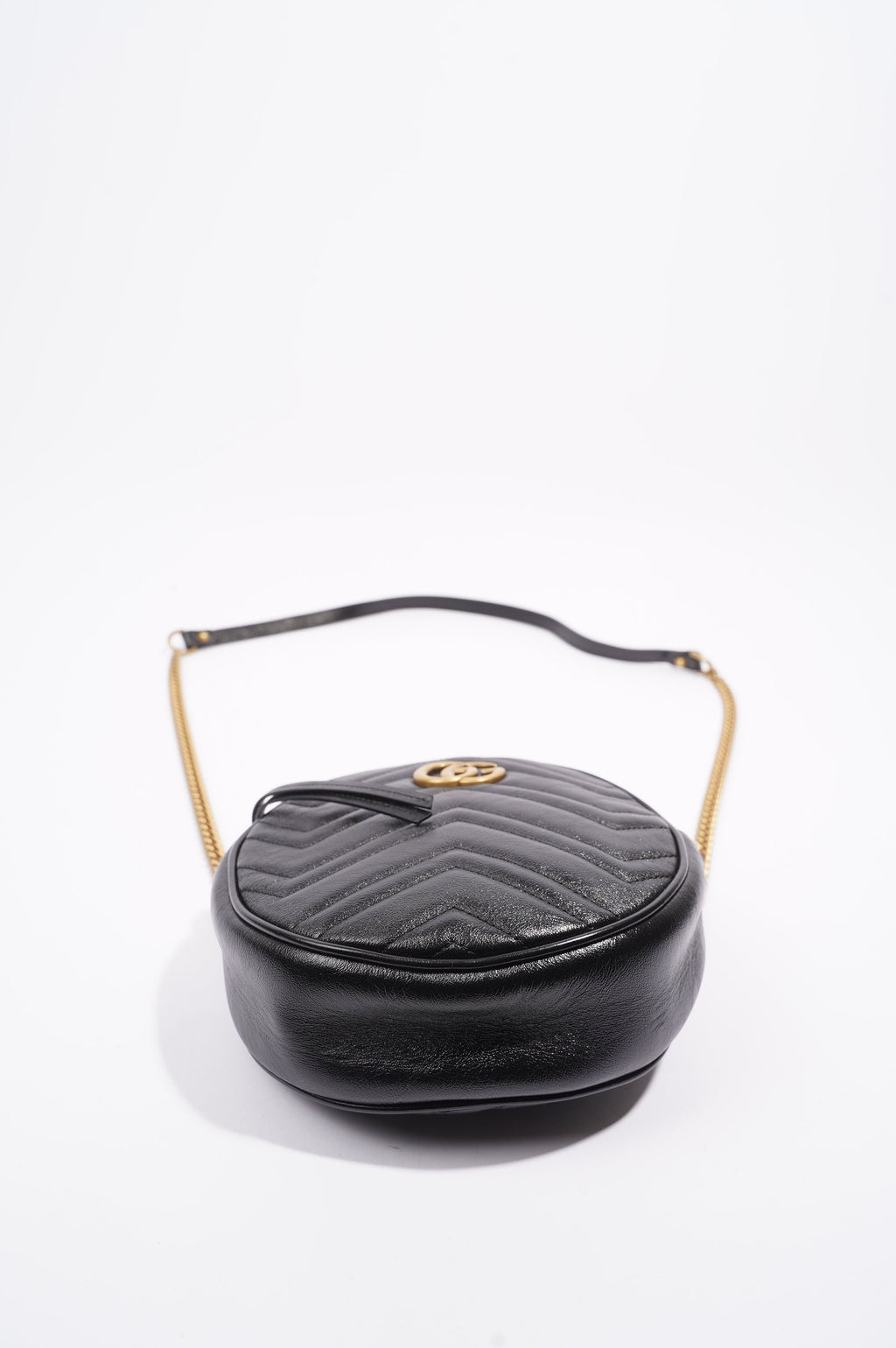 Gucci Womens Marmont Round Bag Black / Gold