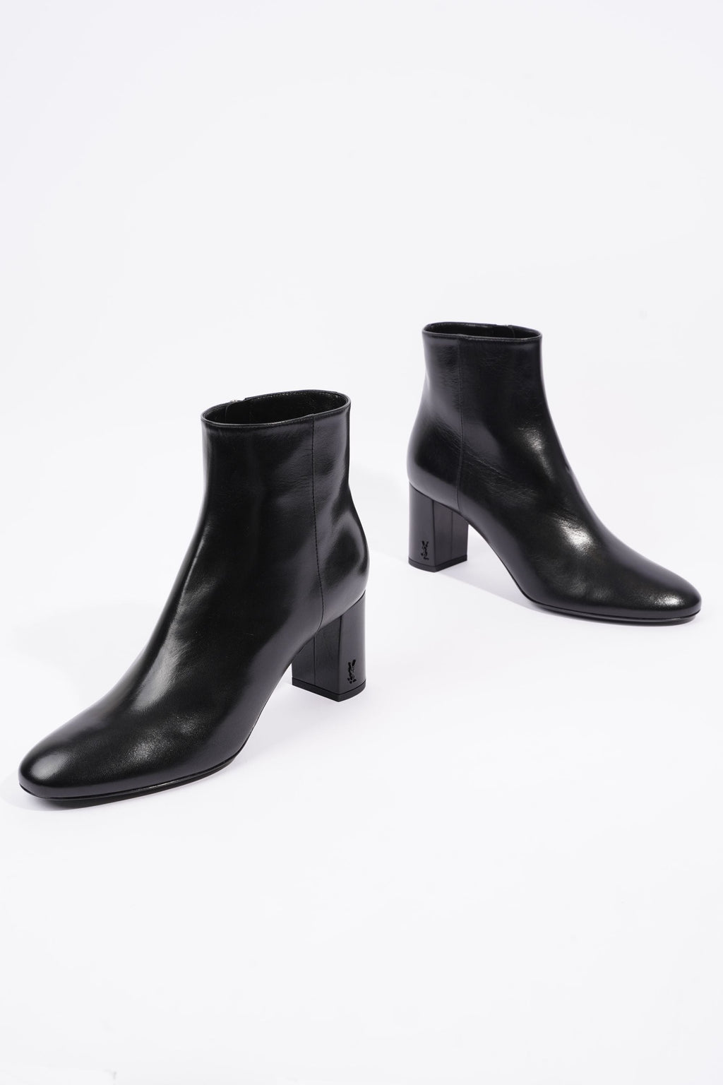 Saint Laurent Womens Lou Lou Leather Zip Boots Black EU 39.5 / UK 6.5