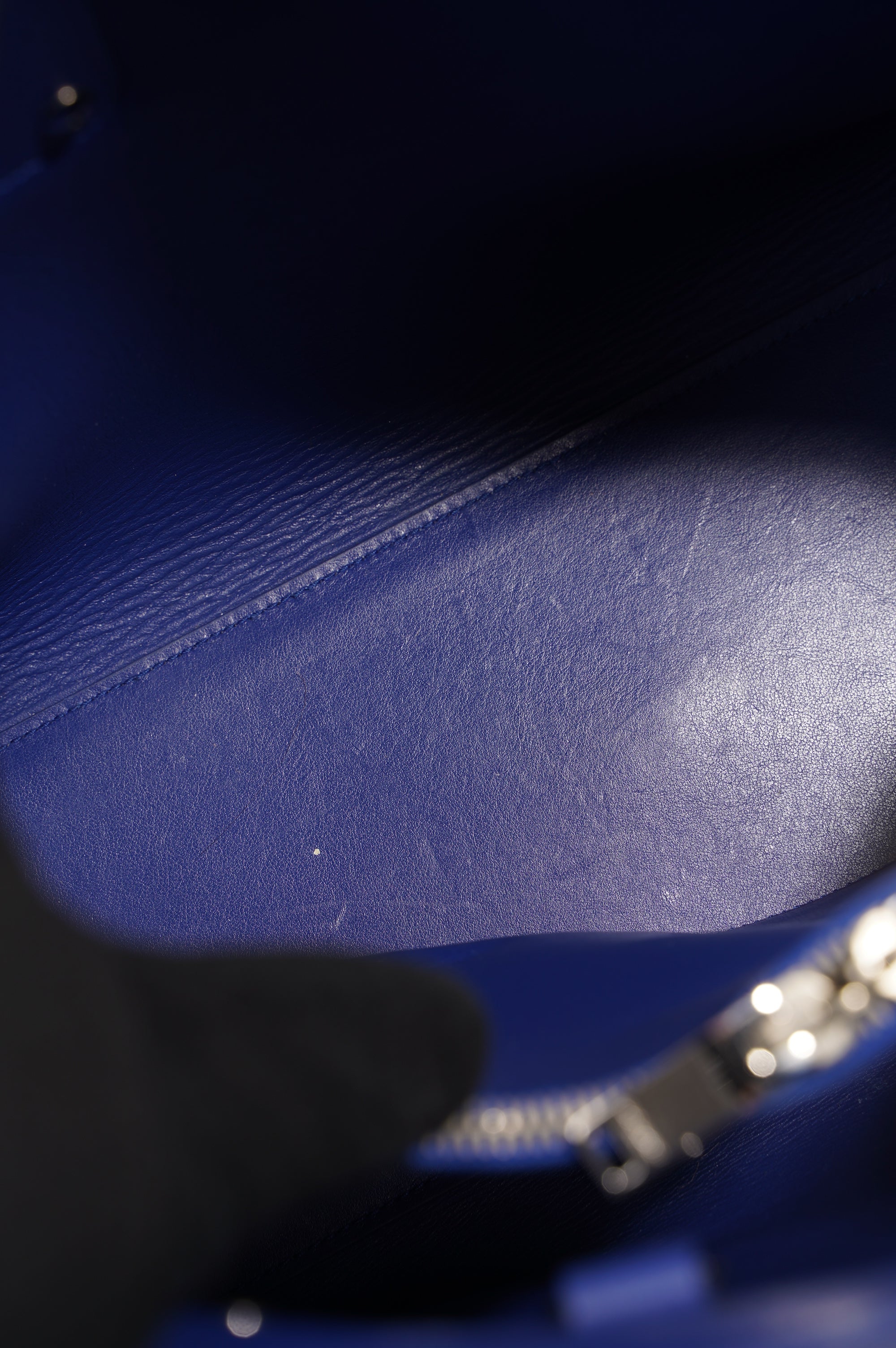 Saint Laurent Womens Sac De Jour Blue Small
