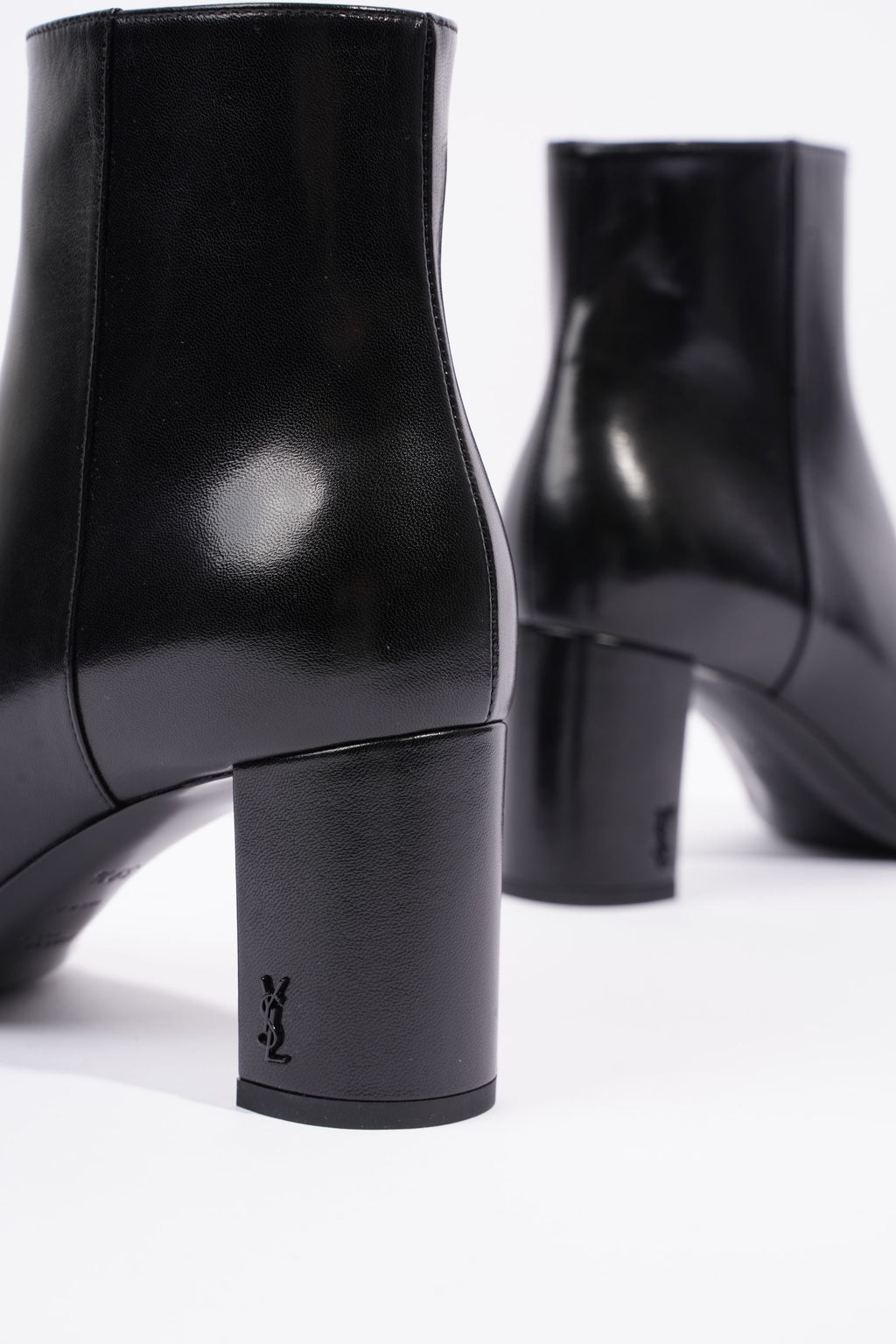 Saint Laurent Womens Lou Lou Leather Zip Boots Black EU 39.5 / UK 6.5