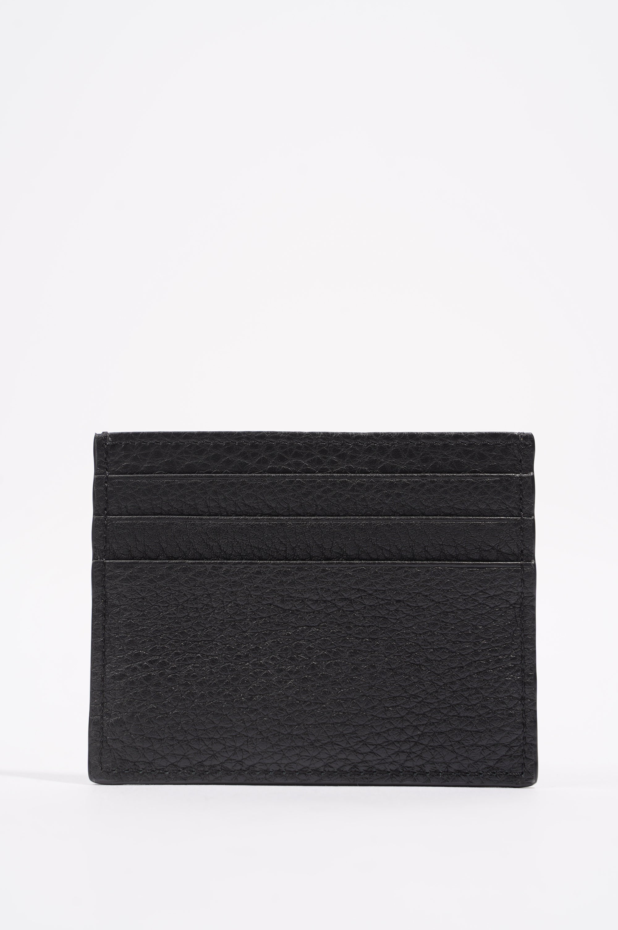 Fendi Womens Card Holder Black Leather