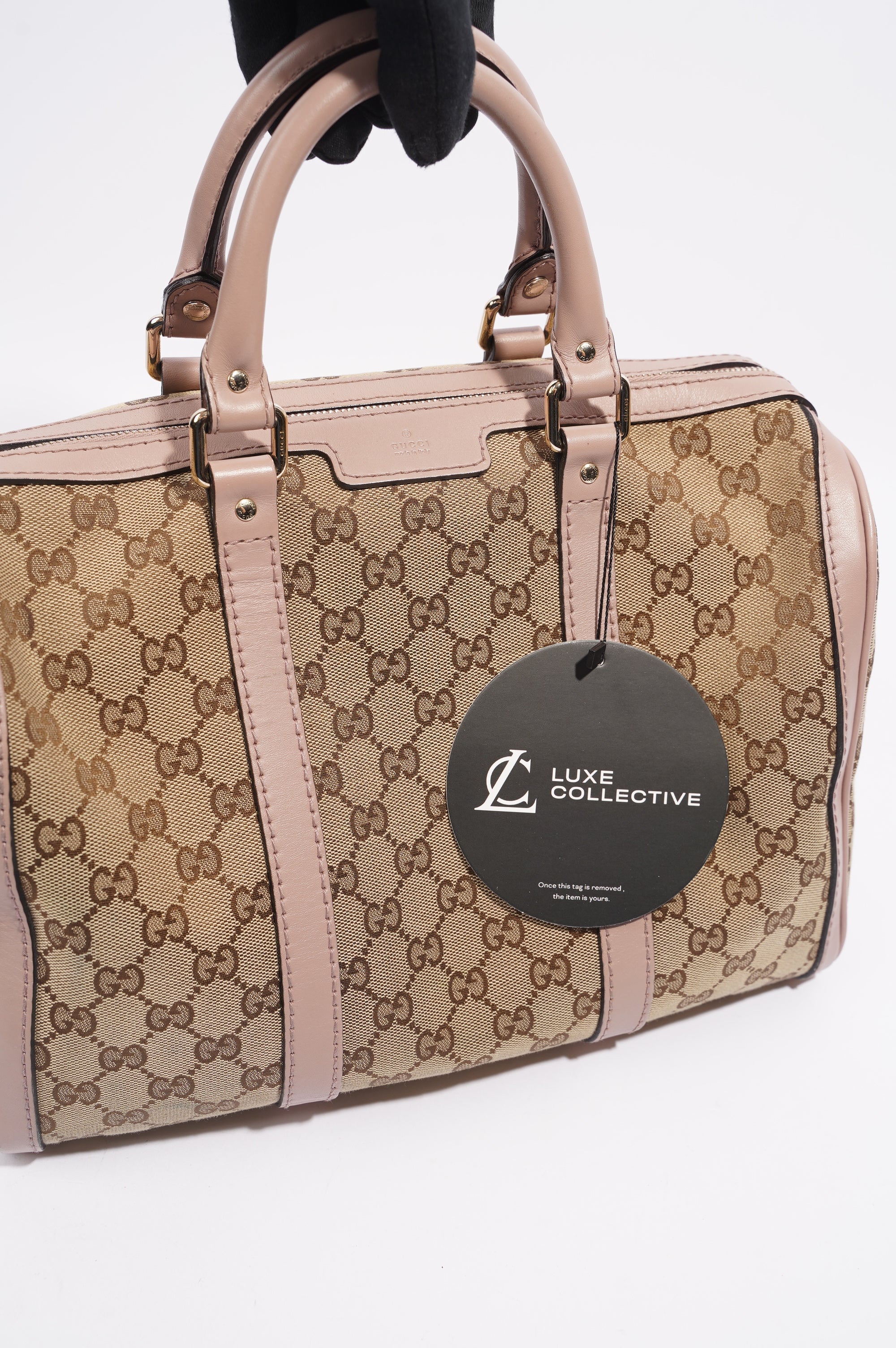 Gucci Womens Boston Bag Supreme / Pink Medium