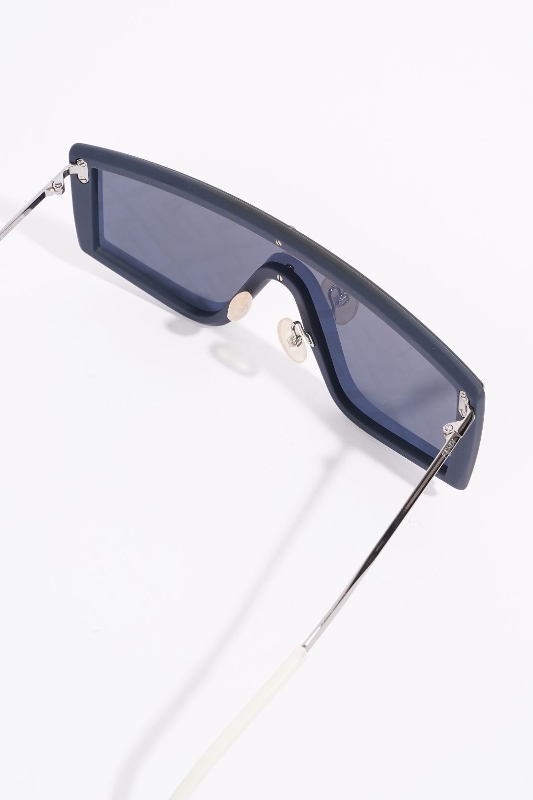 Fendi Womens Fendi FF Sunglasses Blue / Metallic Acetate 145