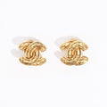 Chanel Womens Vintage Coco Earrings Gold