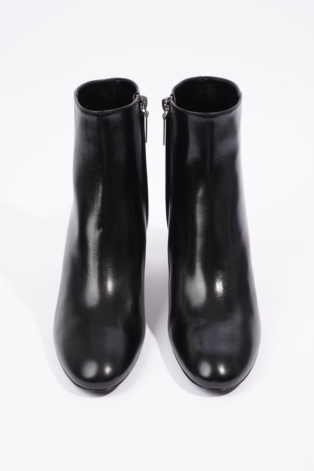 Saint Laurent Womens Lou Lou Leather Zip Boots Black EU 39.5 / UK 6.5