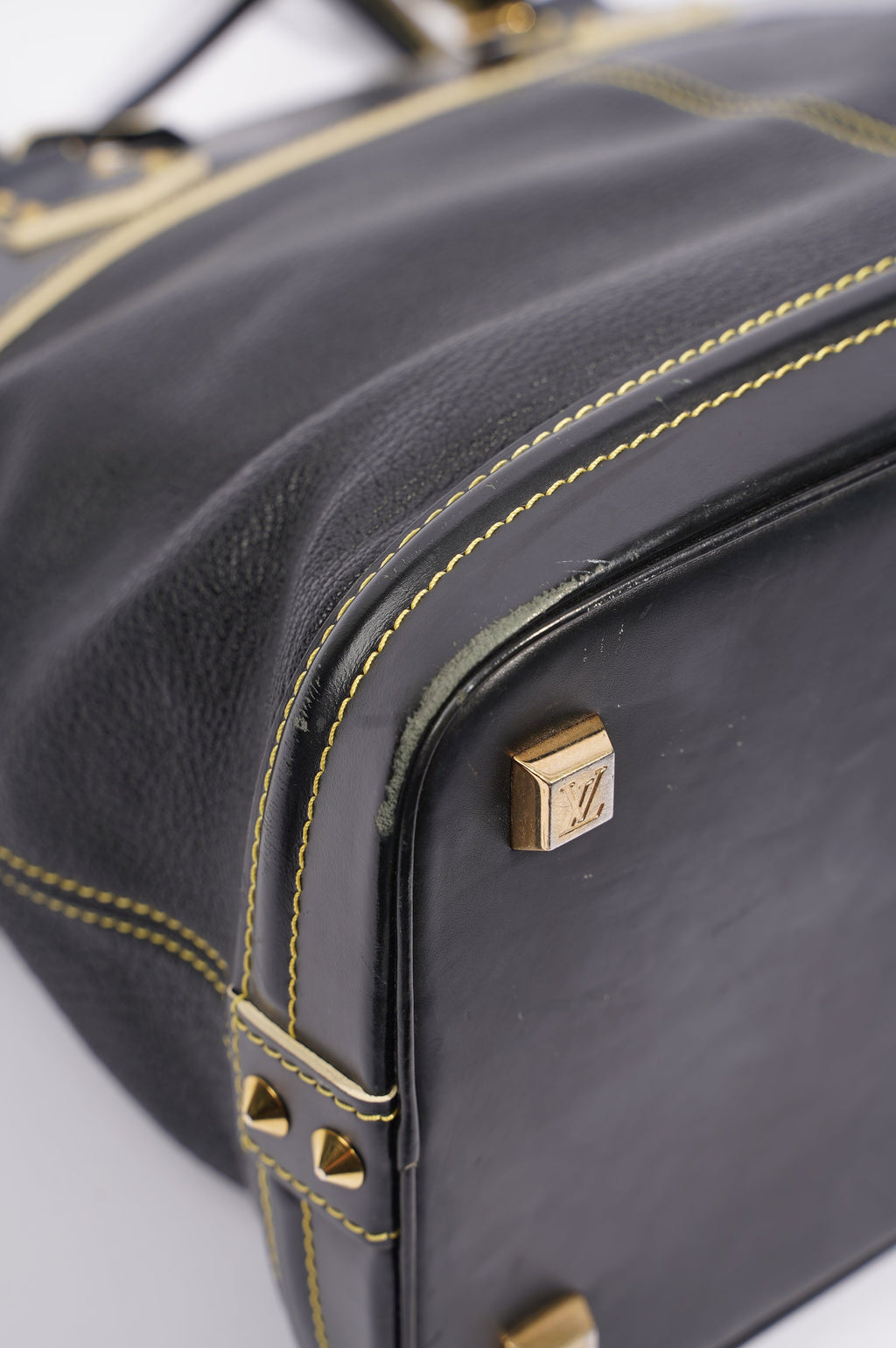 Louis Vuitton Womens Vintage Suhali Lockit Bag Black MM