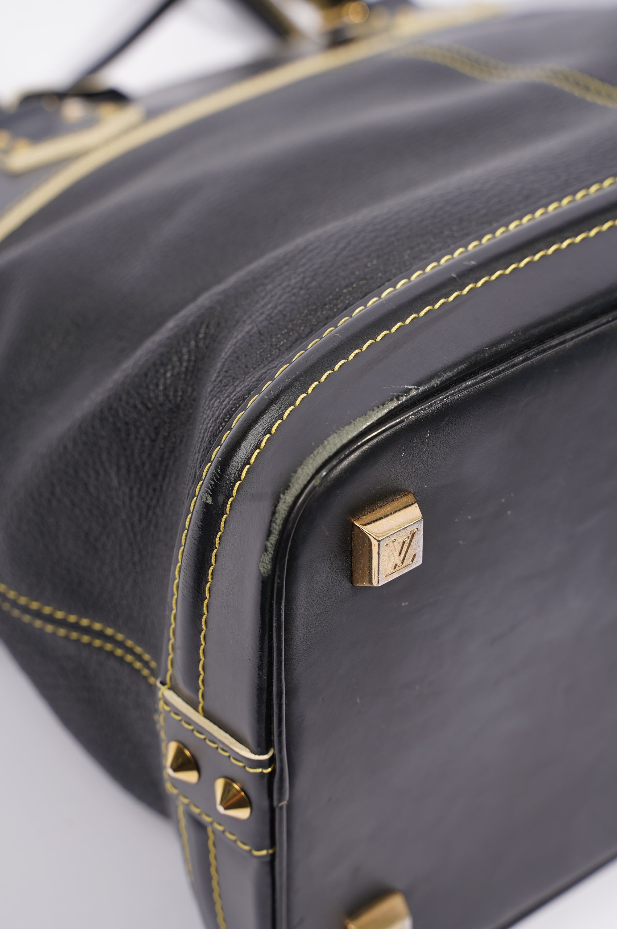 Louis Vuitton Womens Vintage Suhali Lockit Bag Black MM
