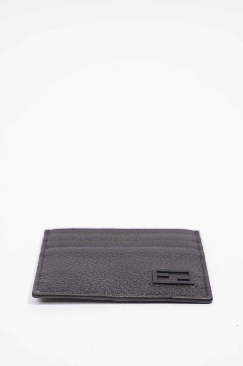 Fendi Womens Card Holder Black Leather