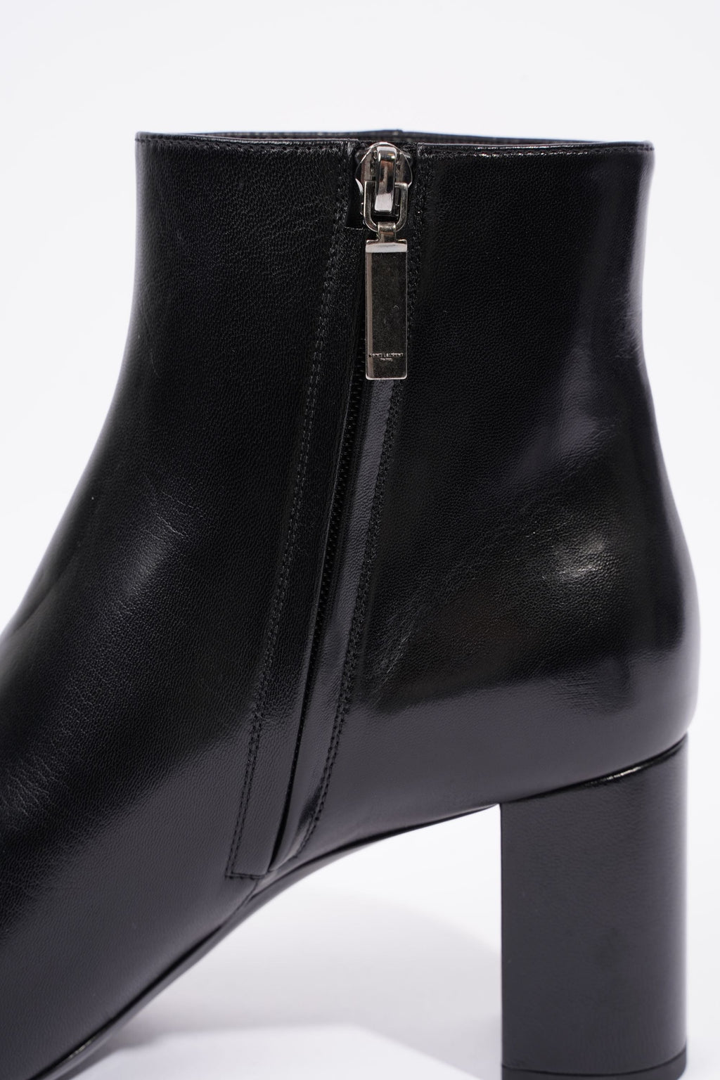 Saint Laurent Womens Lou Lou Leather Zip Boots Black EU 39.5 / UK 6.5