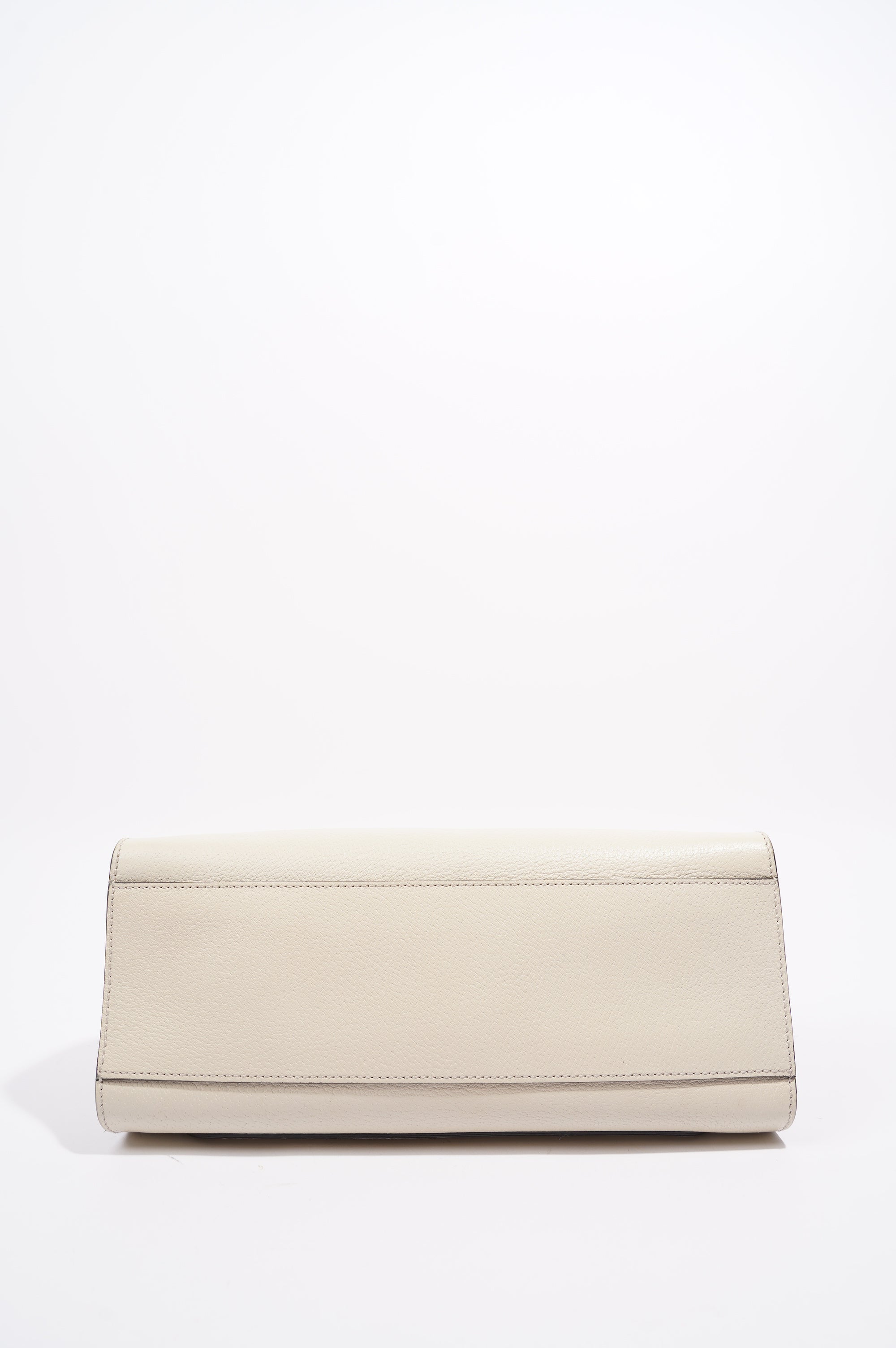 Gucci Totem Web Stripped Butterfly Bag White Leather Medium