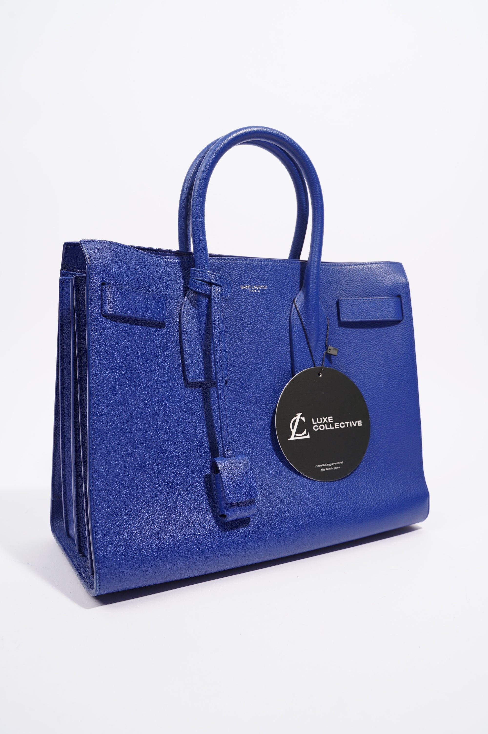 Saint Laurent Womens Sac De Jour Blue Small