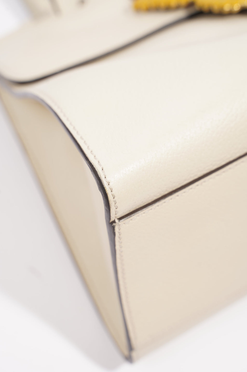 Gucci Totem Web Stripped Butterfly Bag White Leather Medium