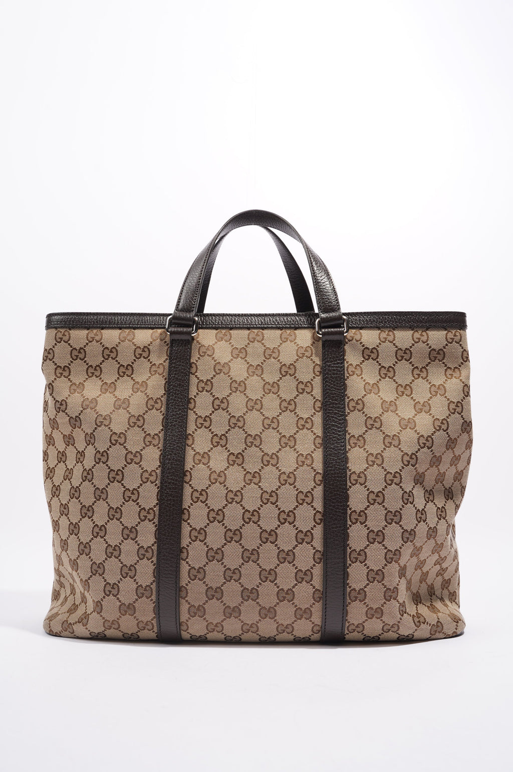 Gucci Womens GG Joy Tote Brown Canvas Large