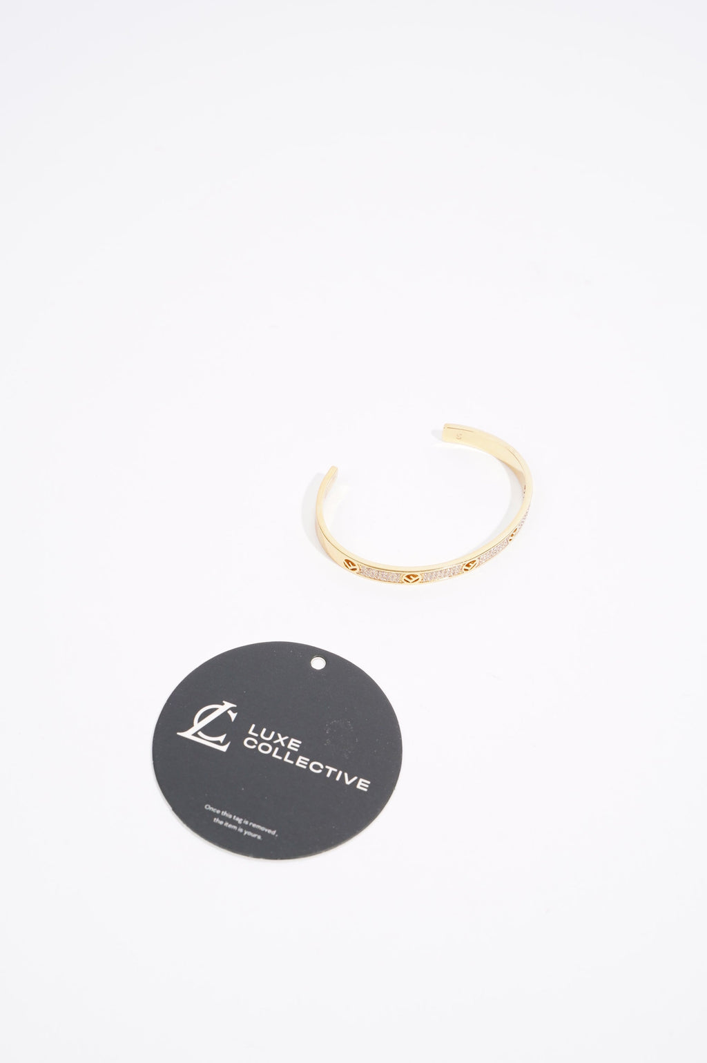 Fendi Womens F Bracelet Golden Finish Brass Small