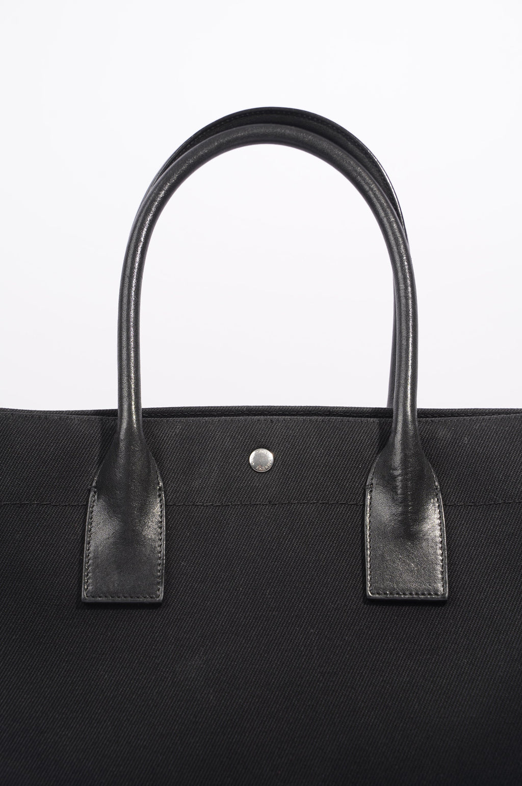 Saint Laurent Womens Rive Gauche Tote Black / White Large