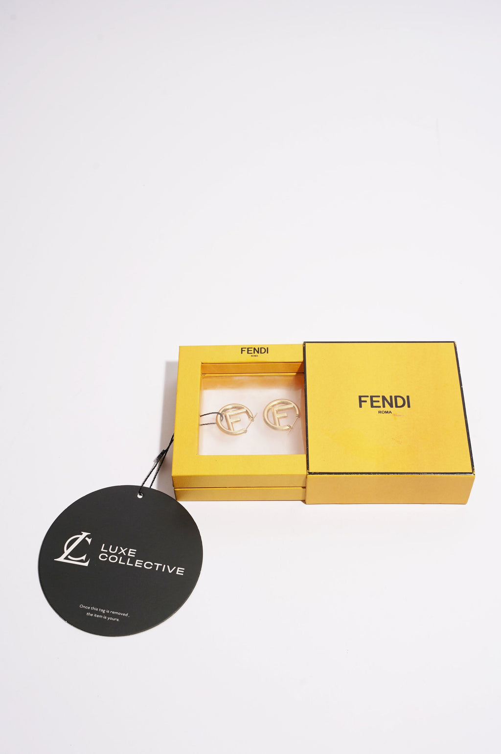 Fendi Womens F Hoops Golden Base Metal Medium