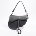 Christian Dior Saddle Bag Black Leather