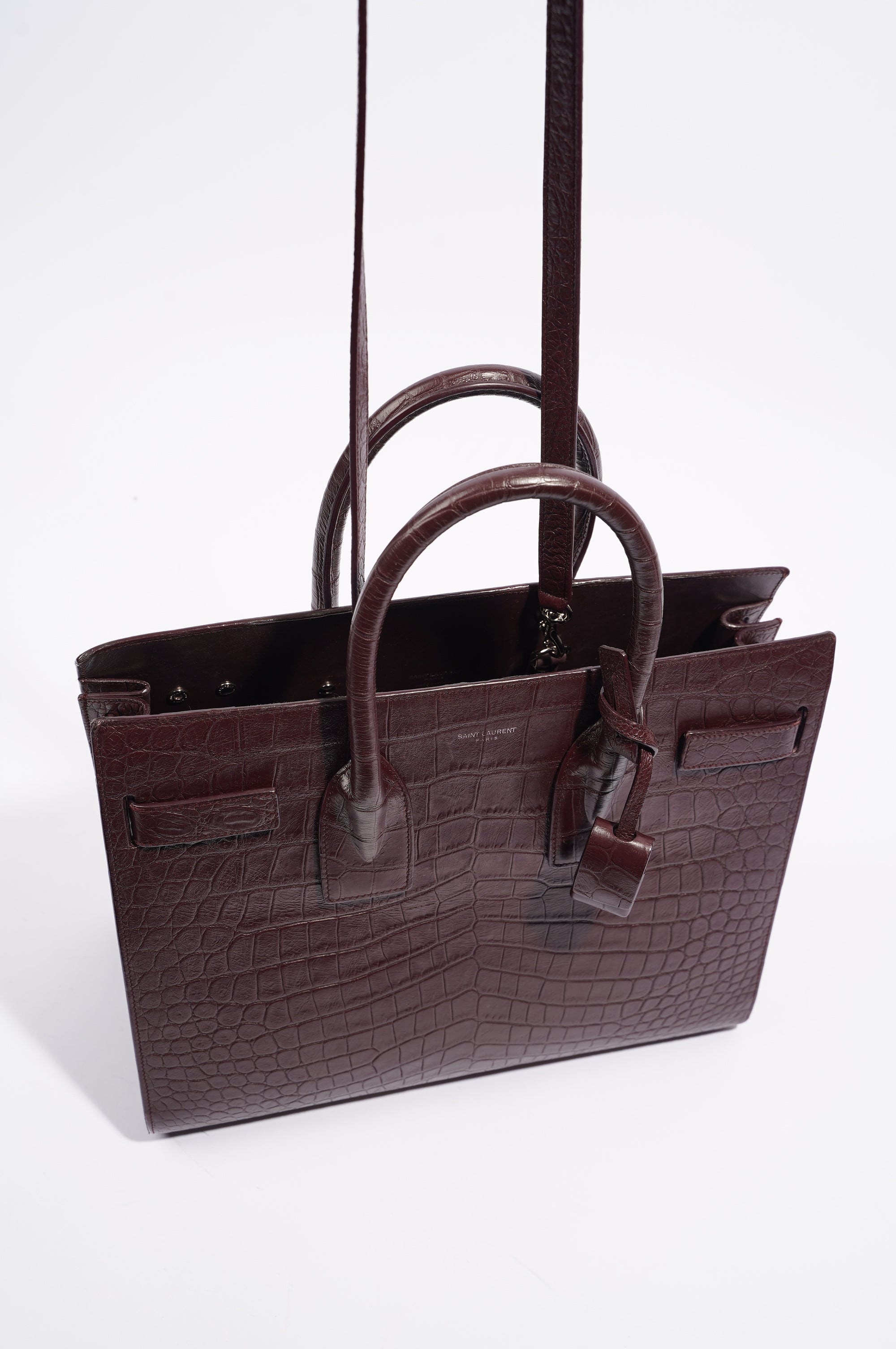 Saint Laurent Womens Sac De Jour Oxblood Small