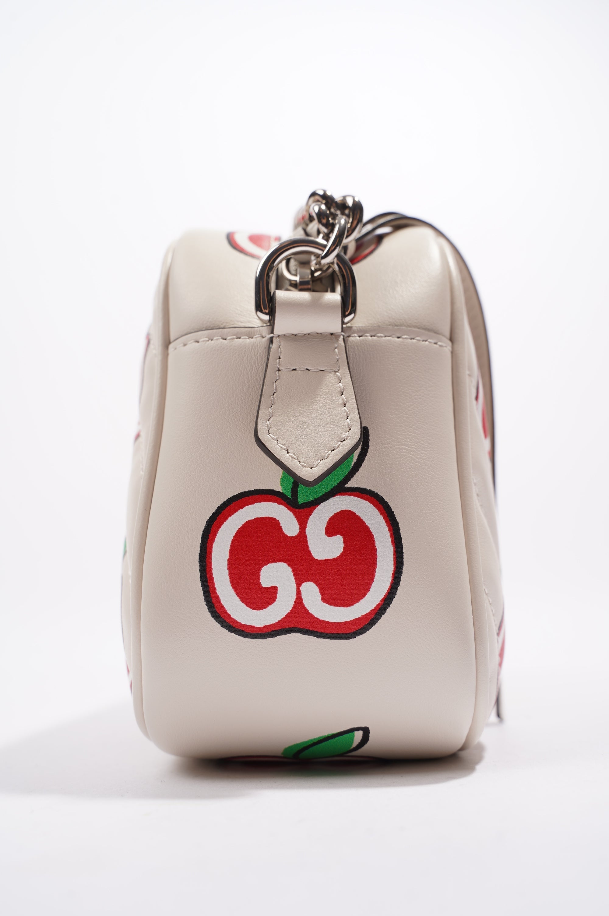 Gucci GG Apple Marmont Bag White Leather Small
