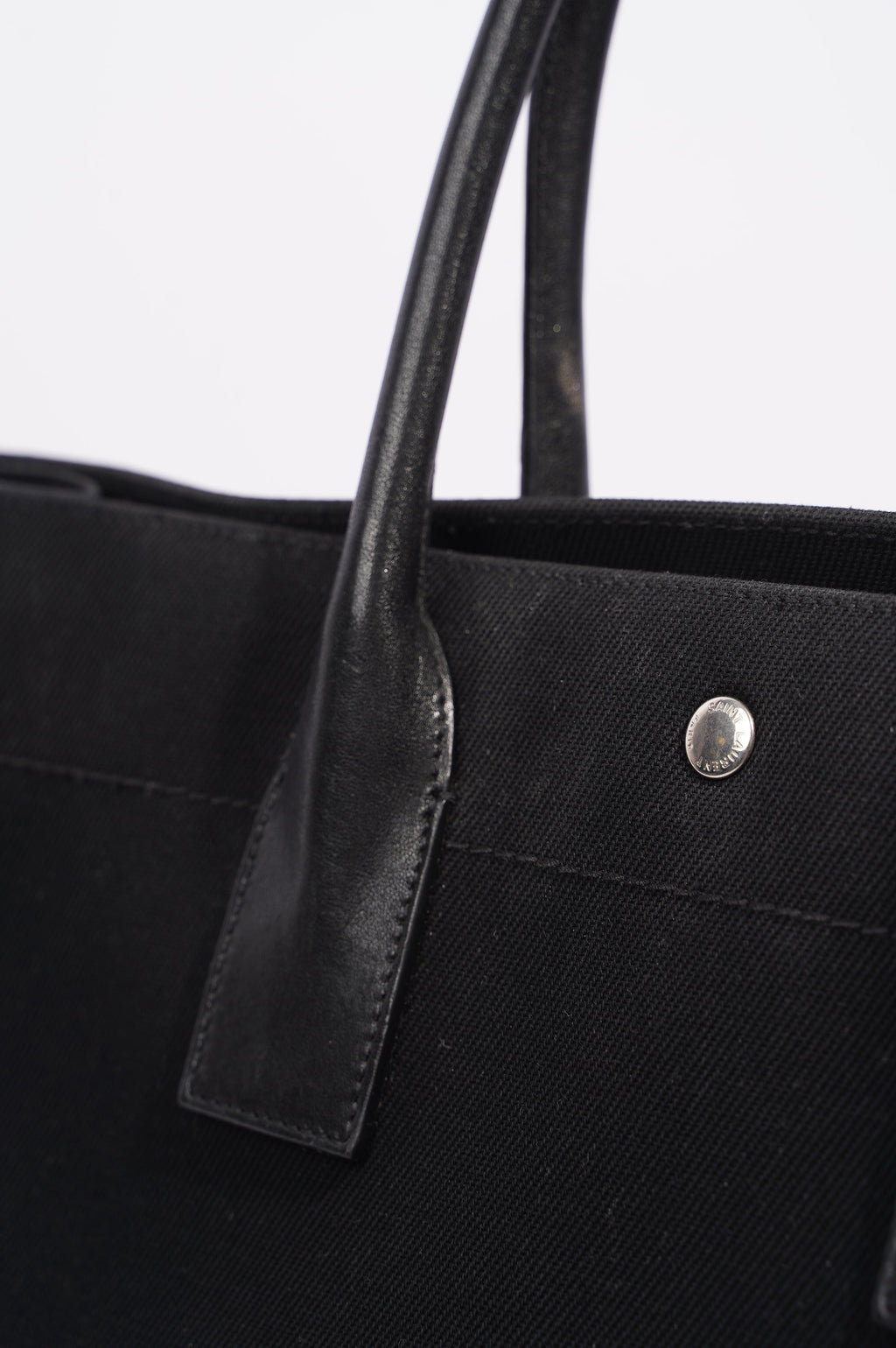 Saint Laurent Womens Rive Gauche Tote Black / White Large