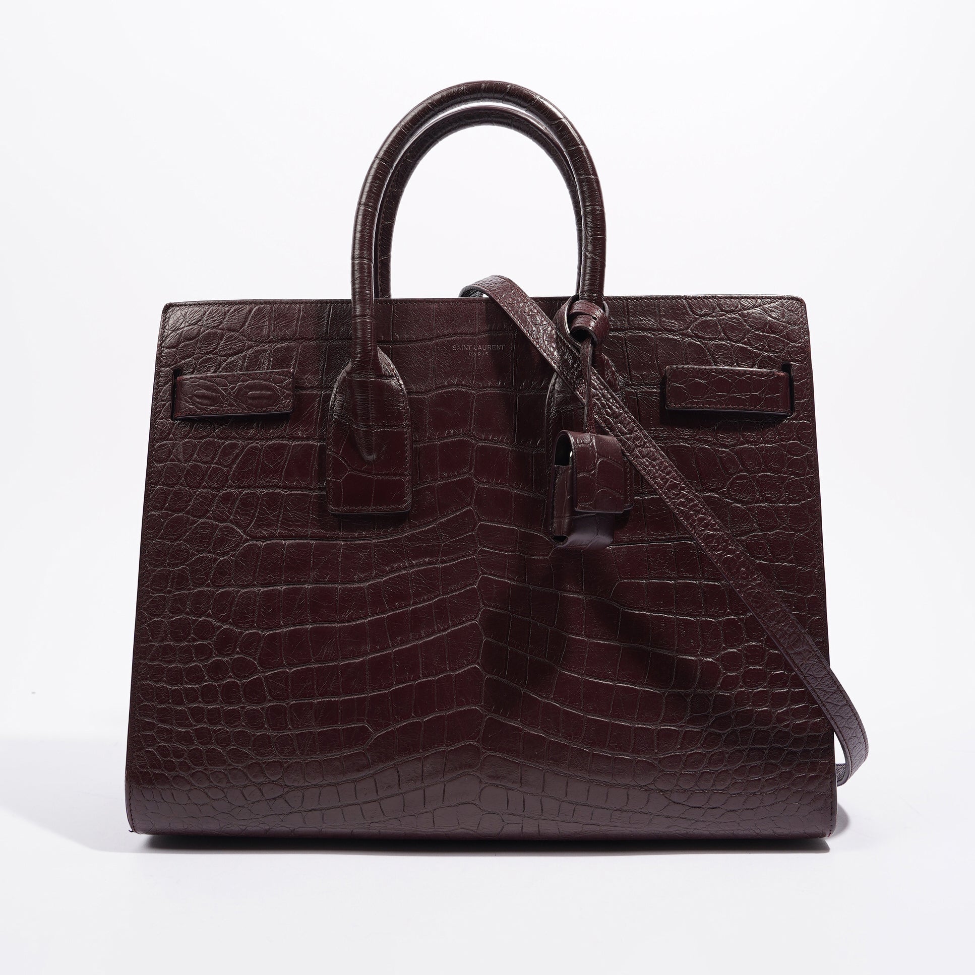 Saint Laurent Womens Sac De Jour Oxblood Small