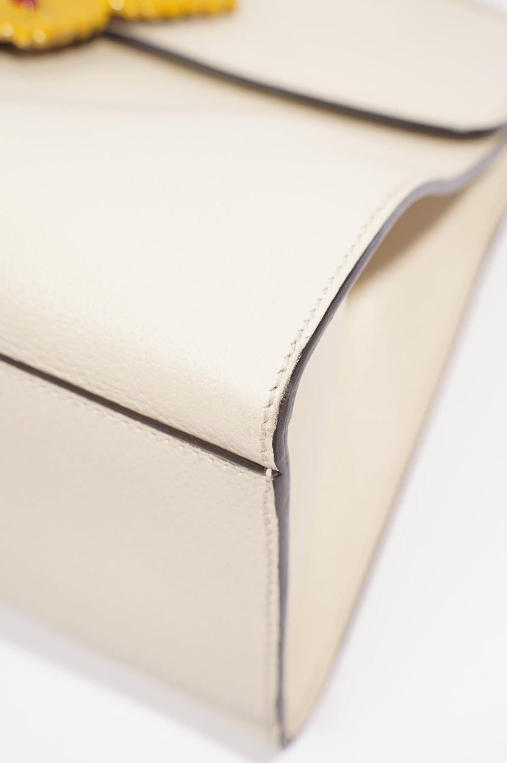 Gucci Totem Web Stripped Butterfly Bag White Leather Medium
