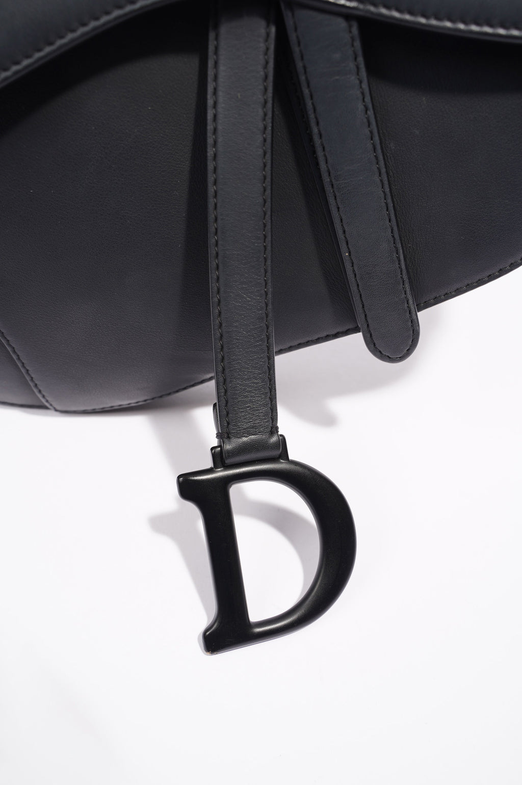 Christian Dior Saddle Bag Black Leather
