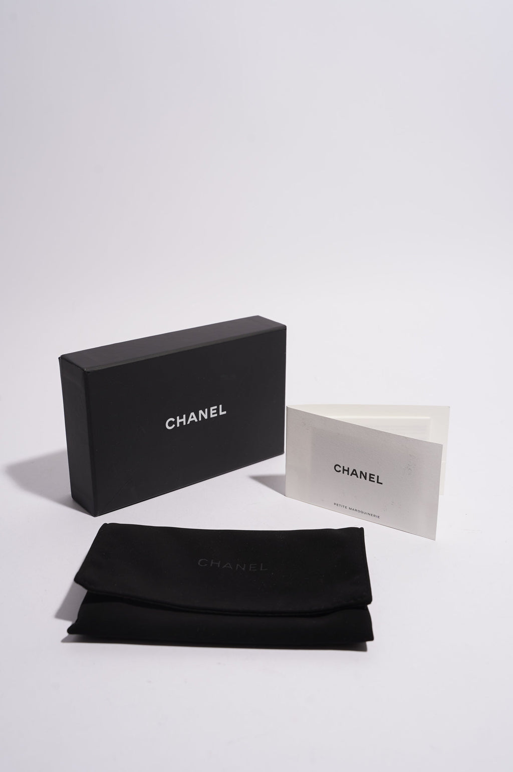 Chanel Womens Caviar Leather Purse Navy Hearts
