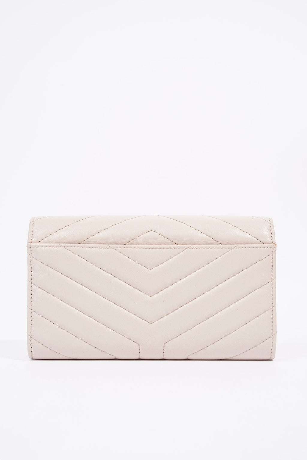Saint Laurent Womens Flap Wallet Pink Leather Large