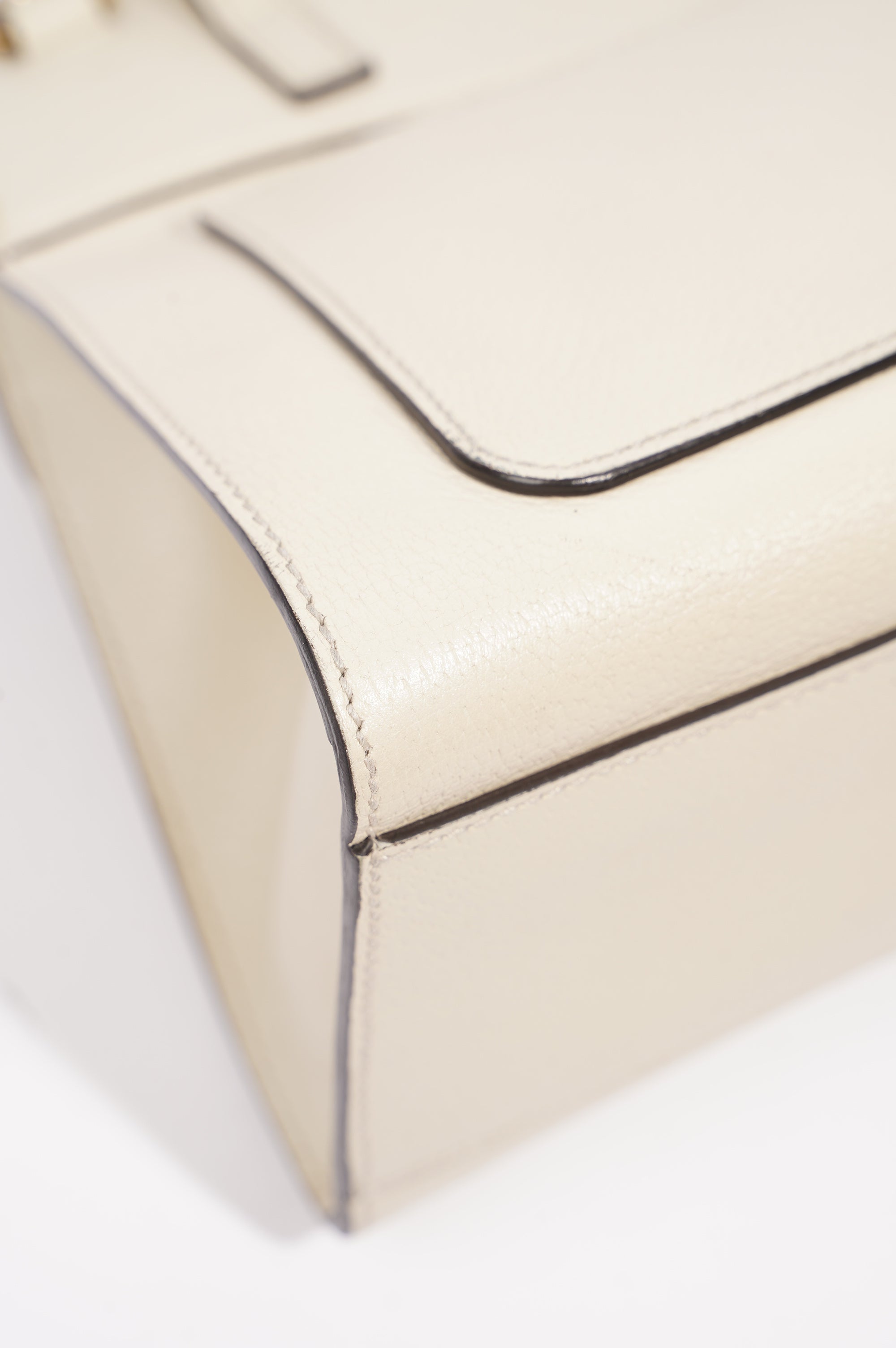 Gucci Totem Web Stripped Butterfly Bag White Leather Medium