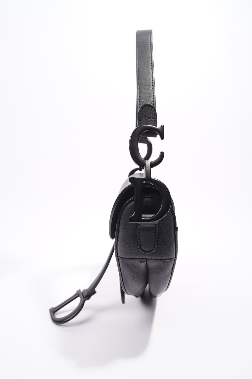 Christian Dior Saddle Bag Black Leather