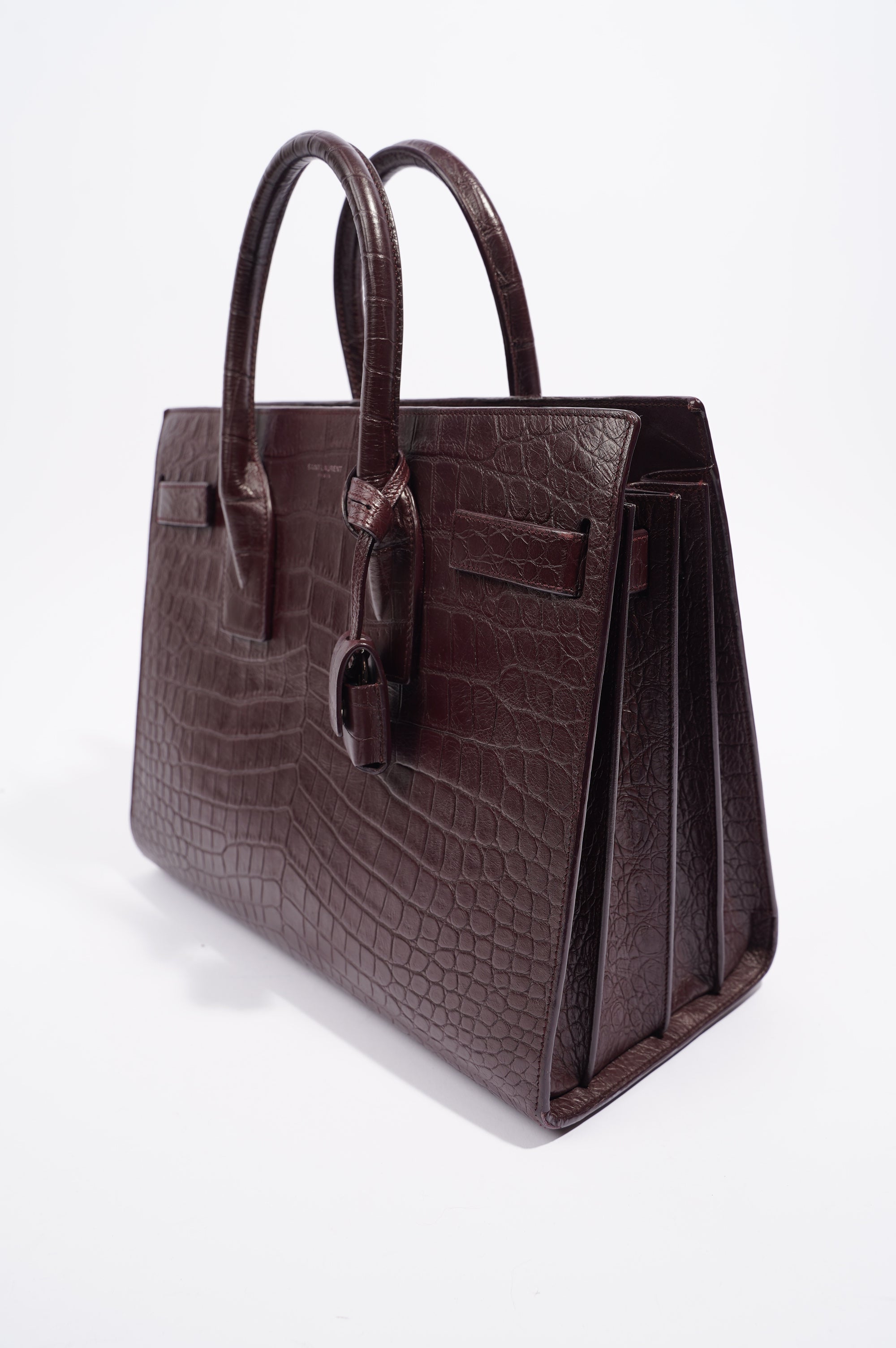 Saint Laurent Womens Sac De Jour Oxblood Small