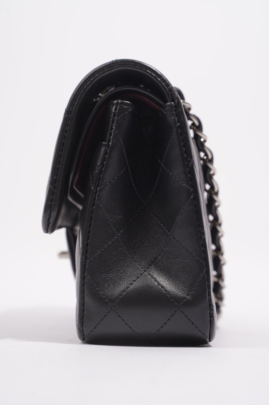 Chanel Lambskin Classic Double Flap Black Leather Small
