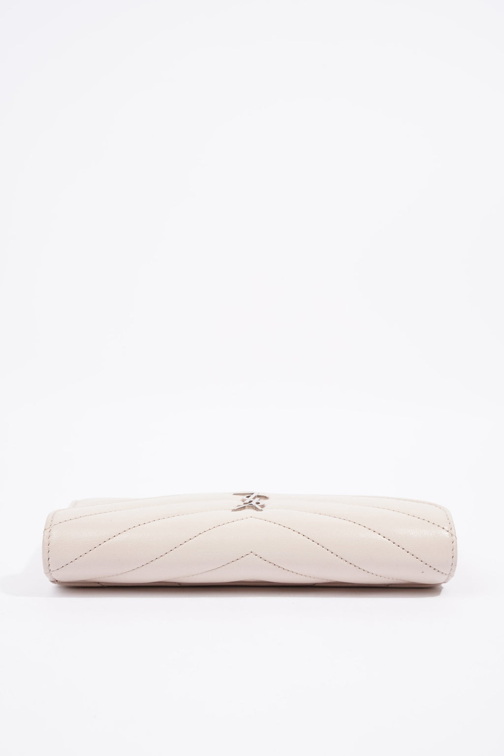 Saint Laurent Womens Flap Wallet Pink Leather Large