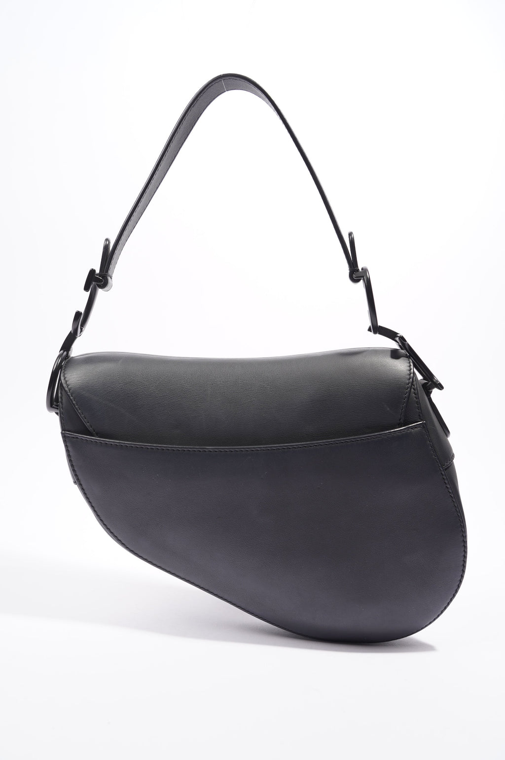 Christian Dior Saddle Bag Black Leather
