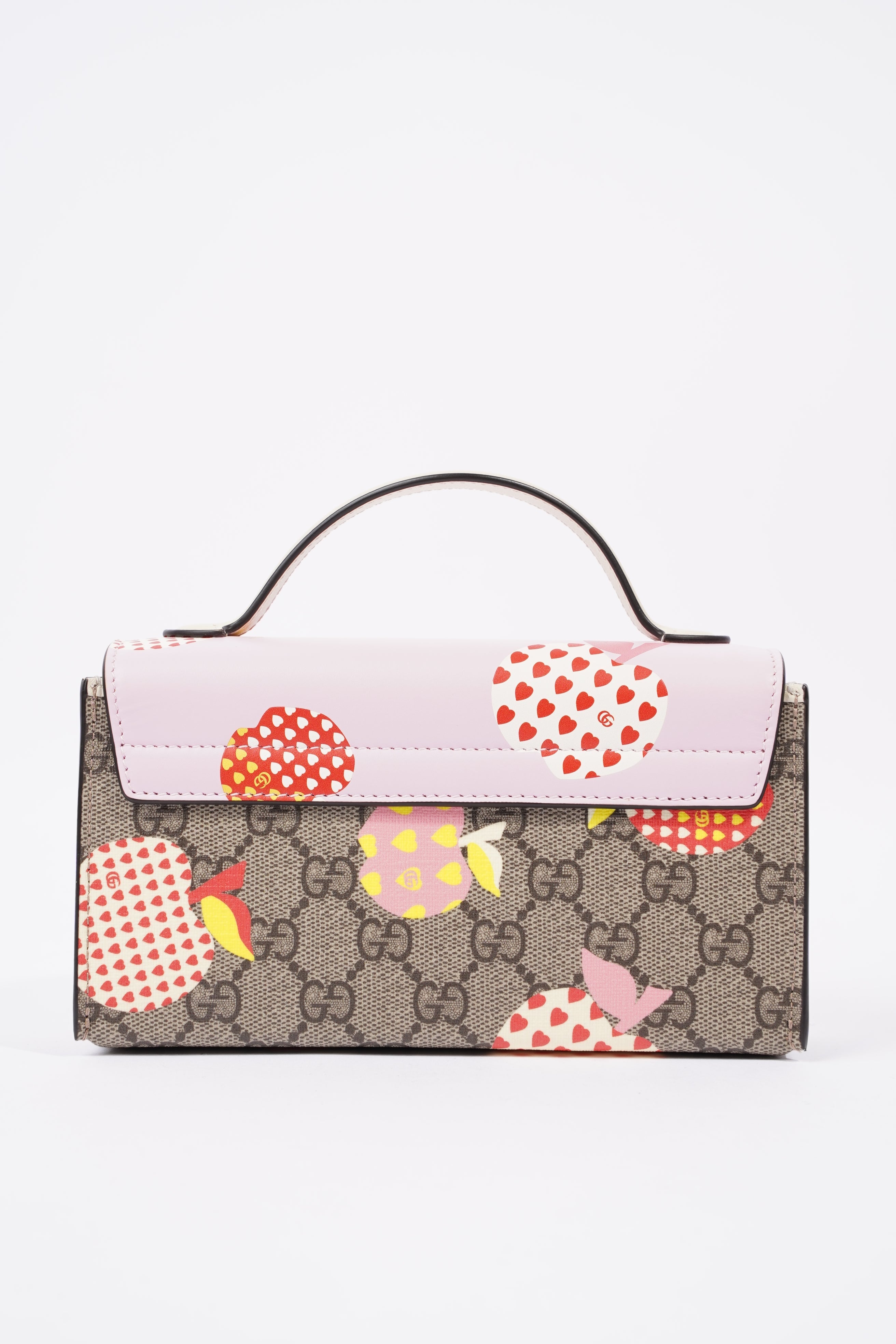 Gucci Womens Les Pommes Padlock Bag Multicoloured Canvas Mini
