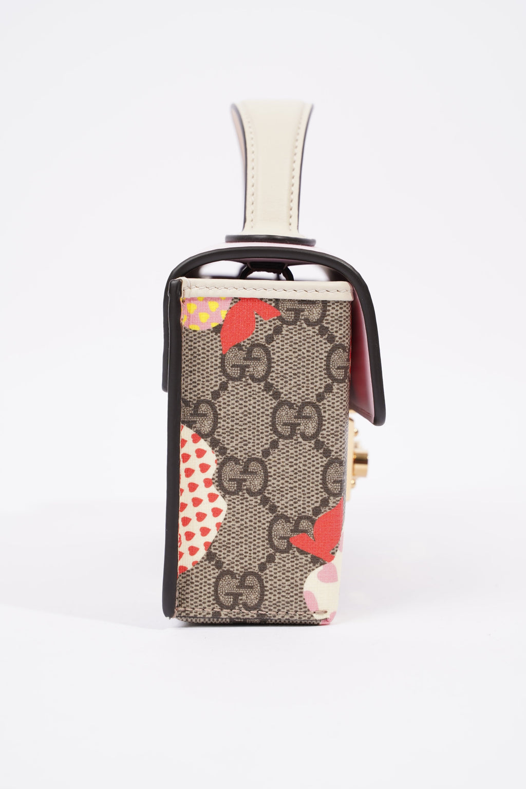 Gucci Womens Les Pommes Padlock Bag Multicoloured Canvas Mini