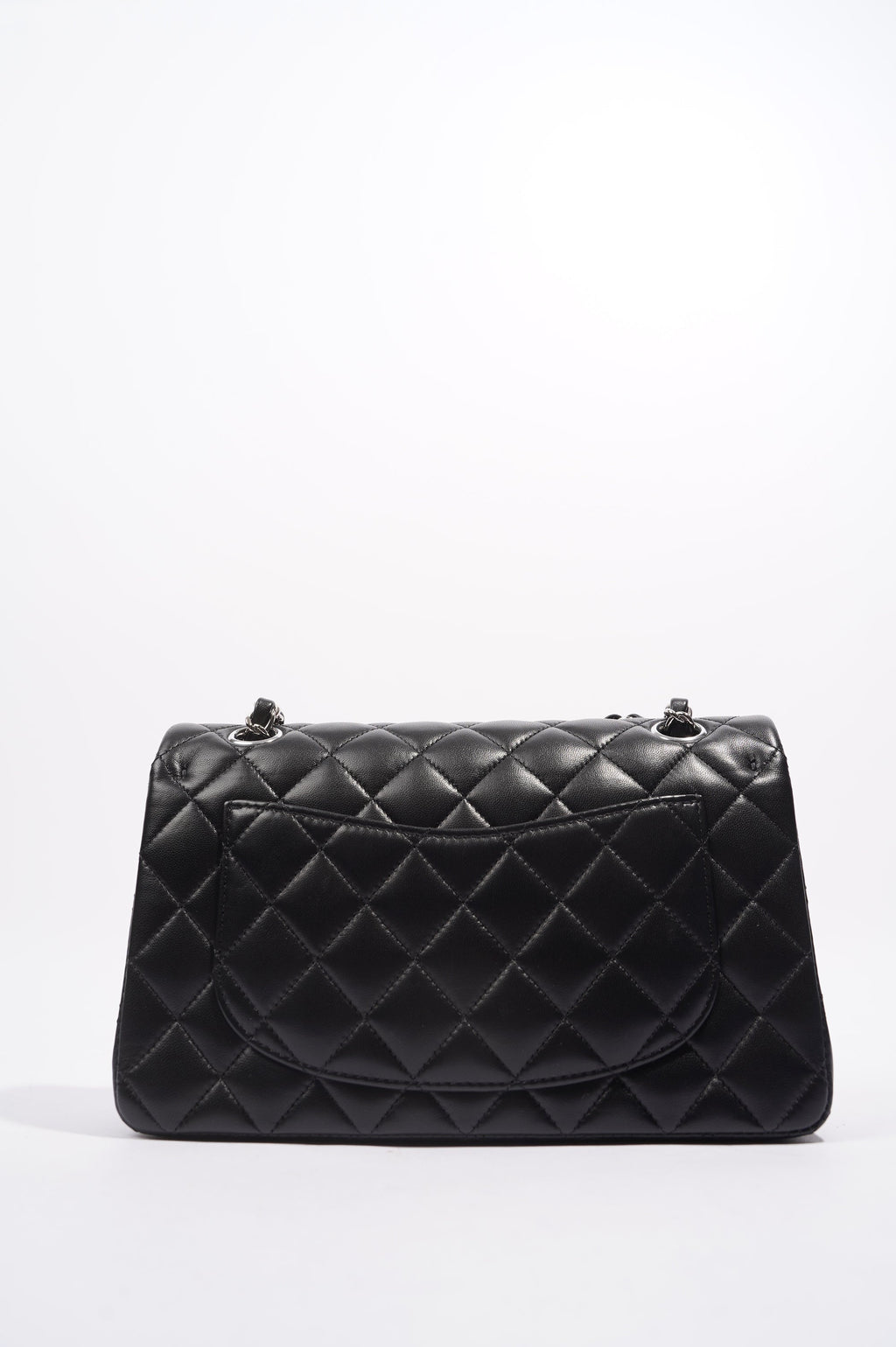Chanel Lambskin Classic Double Flap Black Leather Small