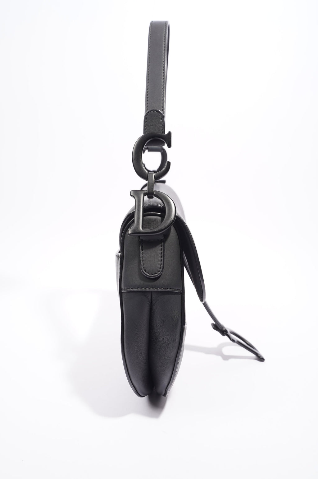 Christian Dior Saddle Bag Black Leather