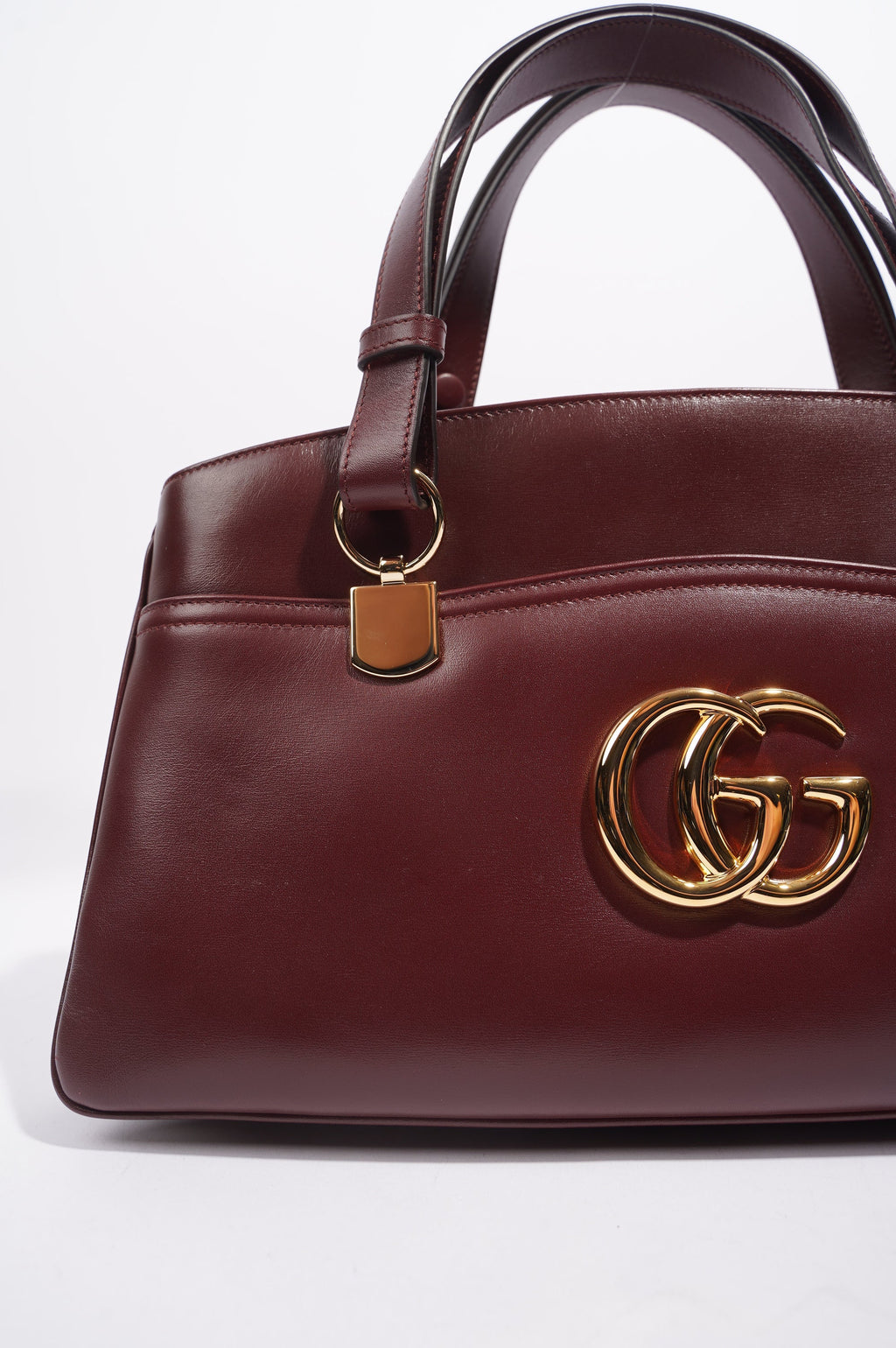 Gucci Womens Arli Shoulder Bag Red Leather Large