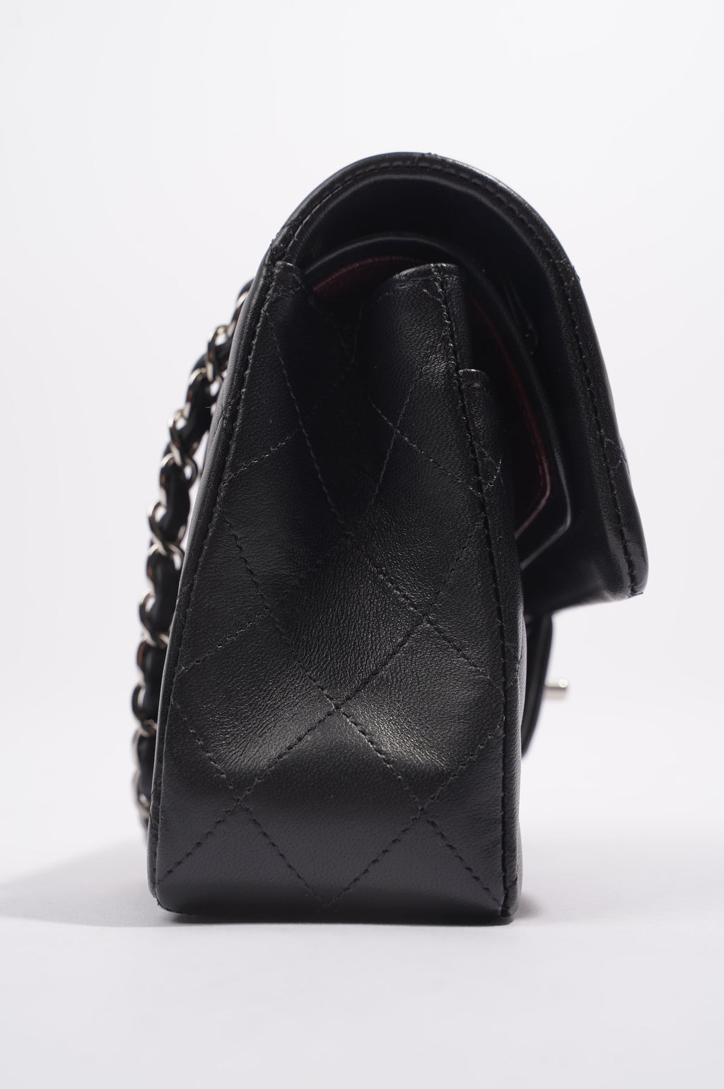 Chanel Lambskin Classic Double Flap Black Leather Small