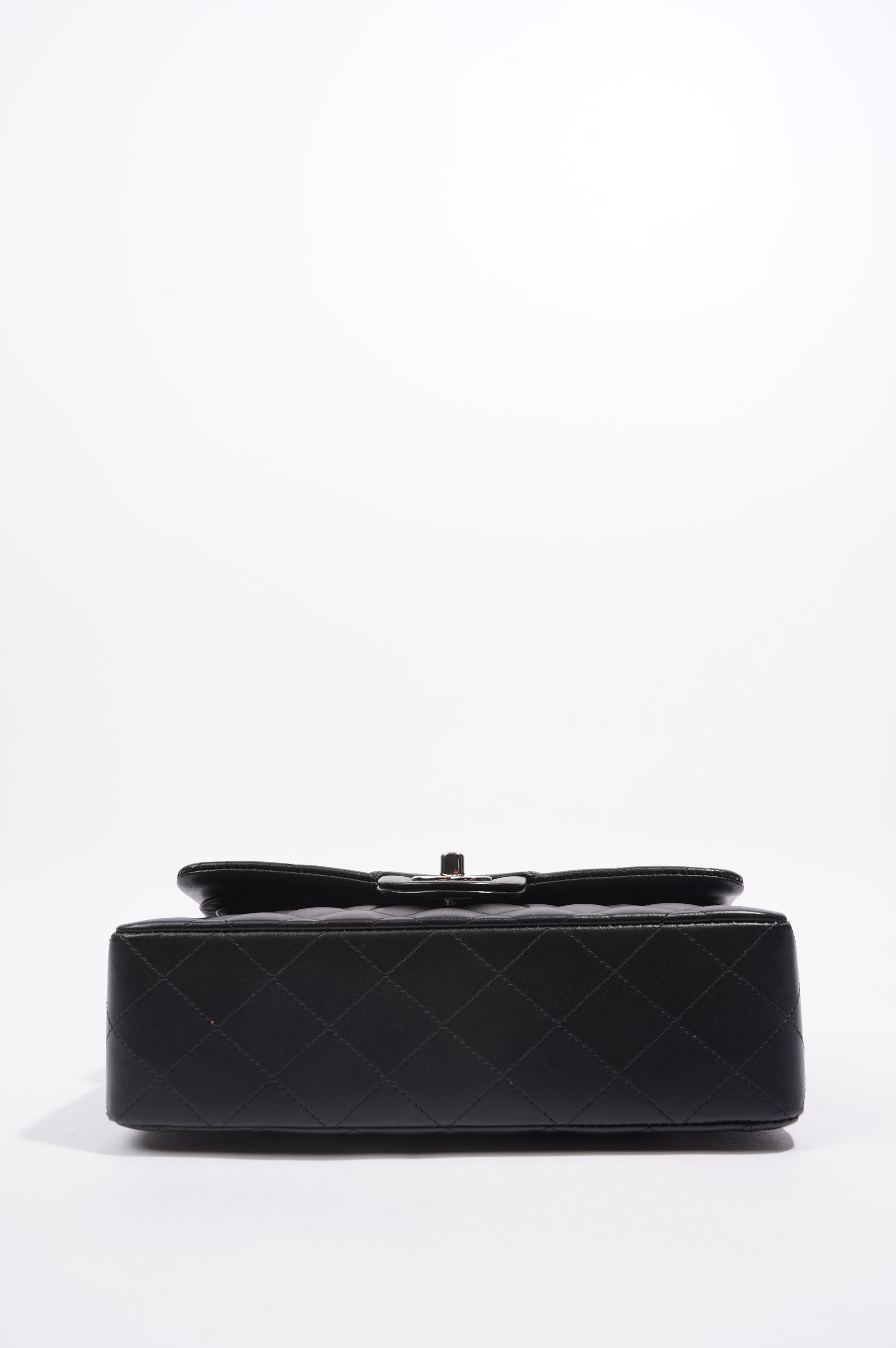 Chanel Lambskin Classic Double Flap Black Leather Small