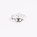 Gucci Mens Double Interlocking G Ring Silver 57