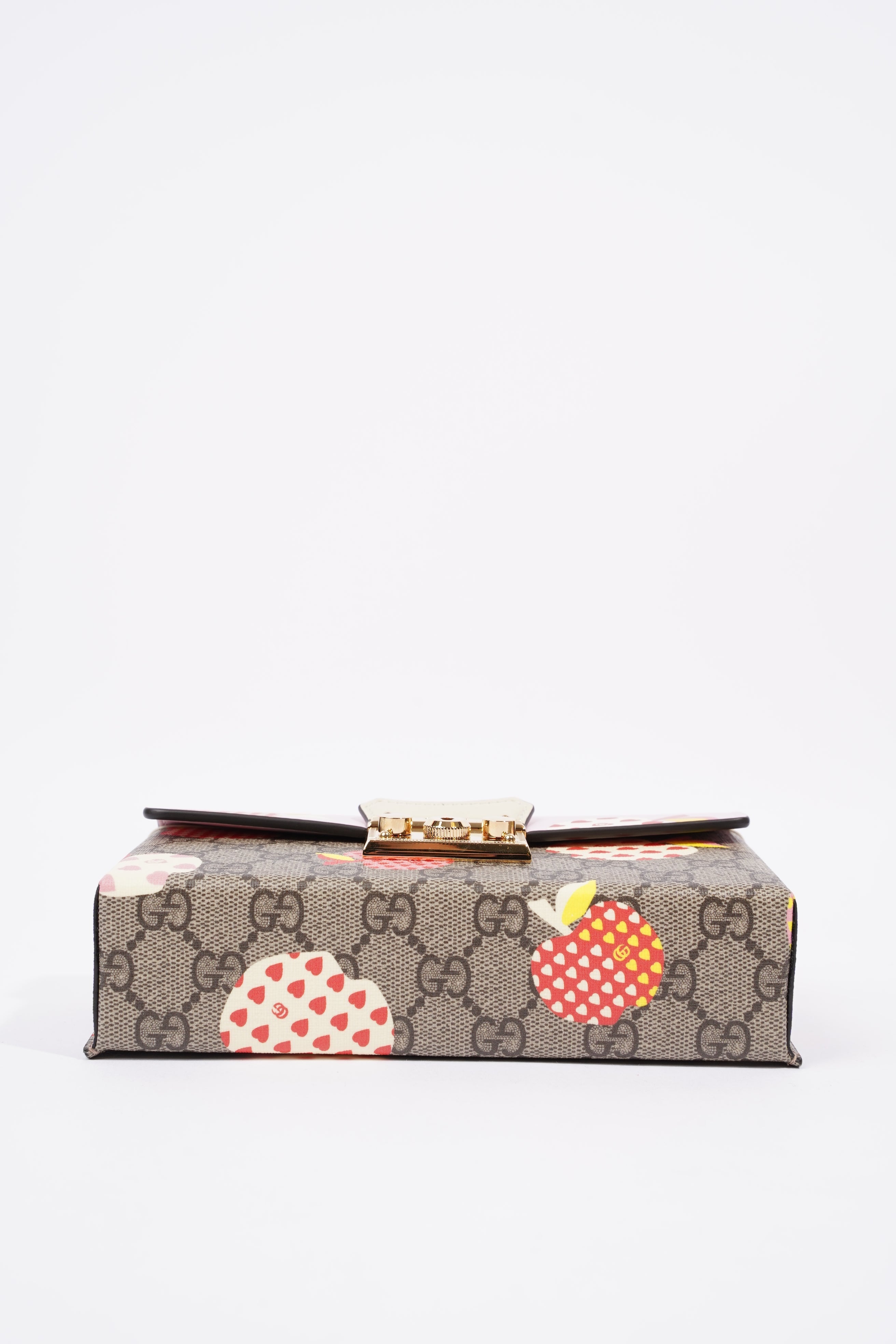 Gucci Womens Les Pommes Padlock Bag Multicoloured Canvas Mini
