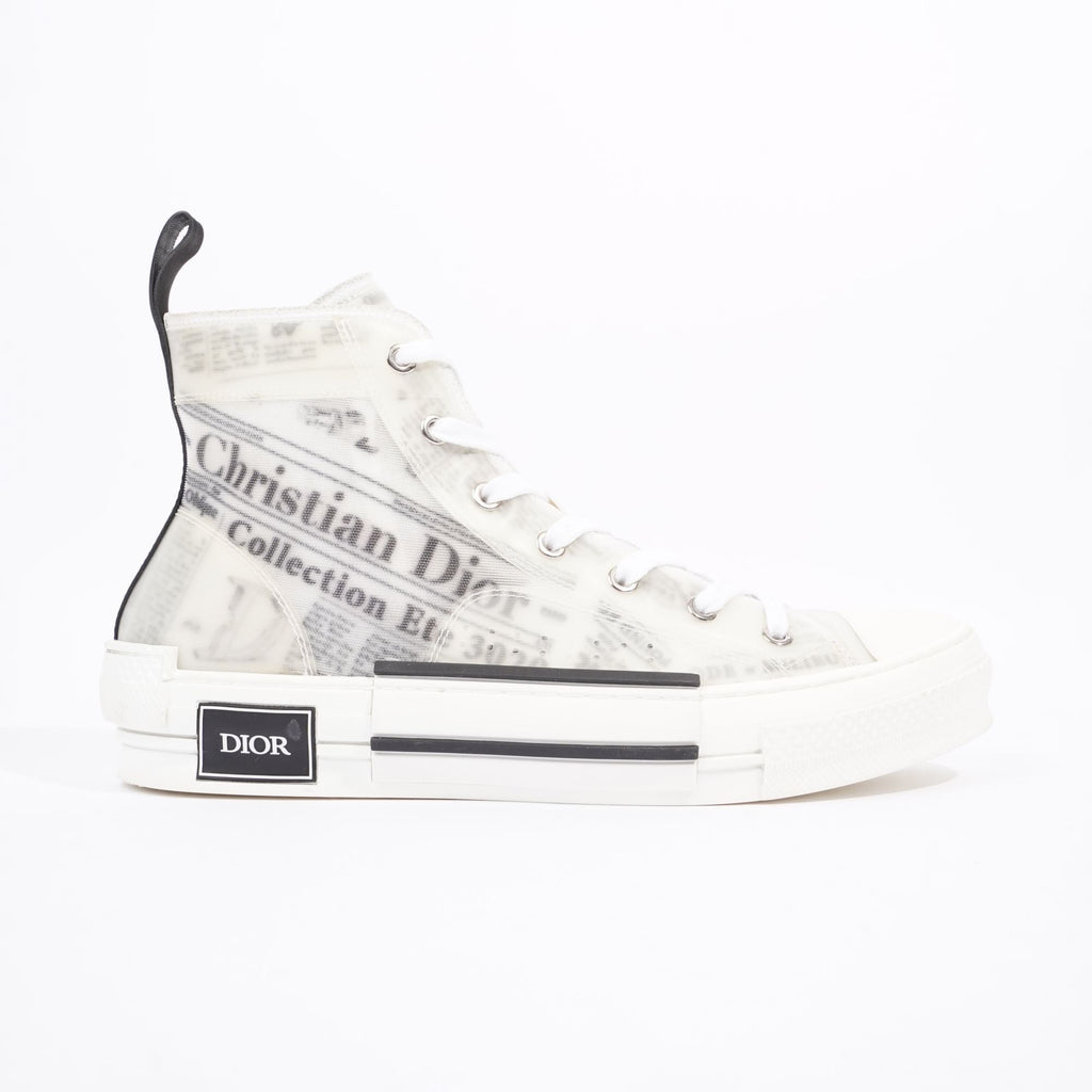 Christian Dior Men B23 White / Black Paper Print EU 41.5 / UK 7.5