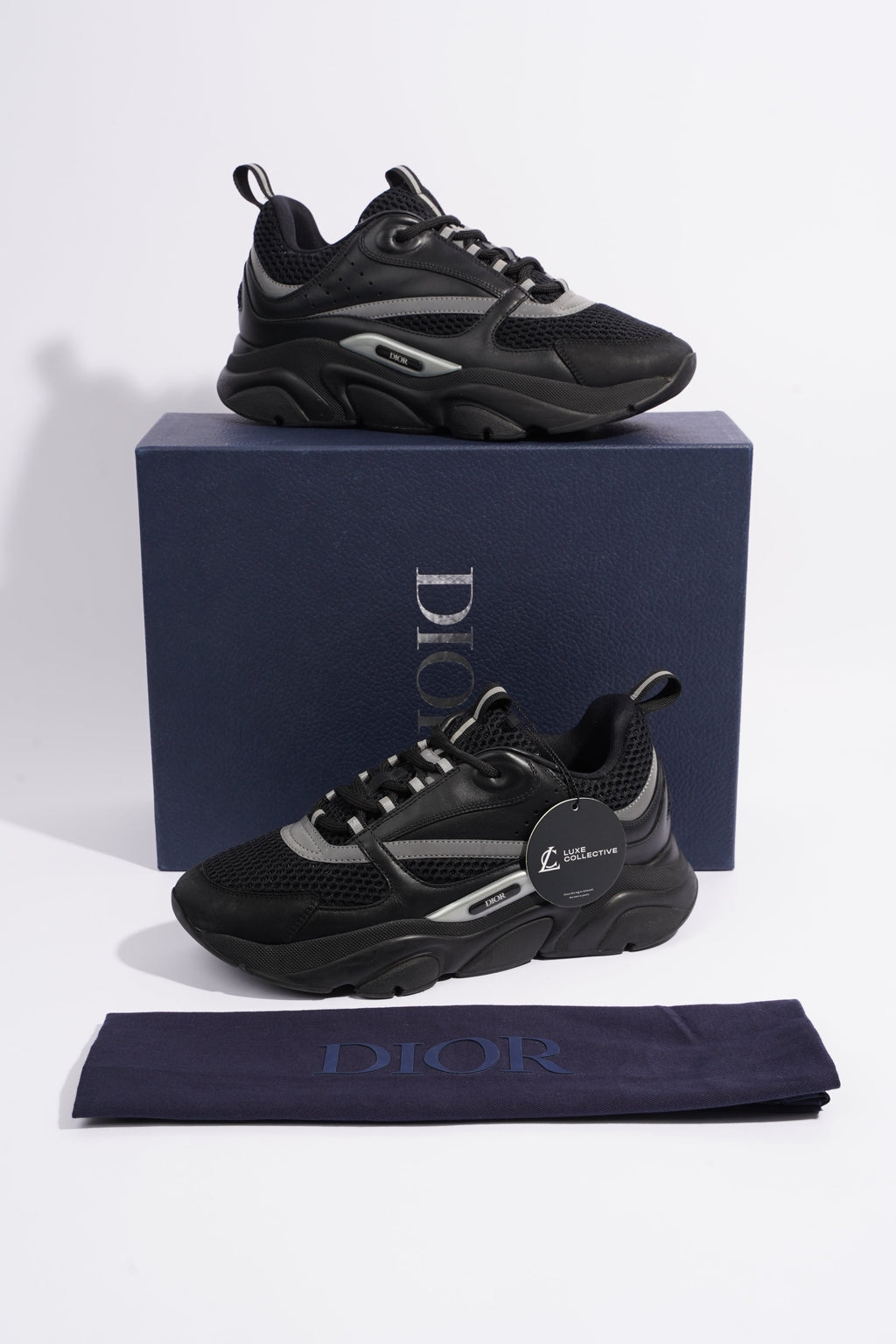 Christian Dior Mens B22 Black / Grey EU 41 / UK 7